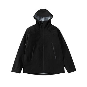 Men's Sleek Black Hooded Puffer Jacket